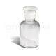 склянка для реактивов 60 мл из светлого стекла с узкой горловиной и притертой пробкой 